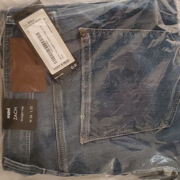 Mavi Men's Zach Straight Leg. Indigo ripped. - Picture 3 of 3